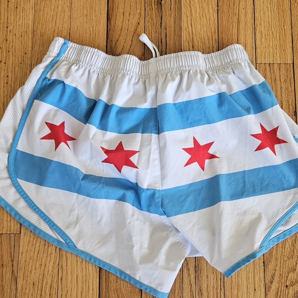 Chicago Flag Running Shorts Size S